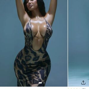 Tulum Nights Leopard Maxi Dress - Brown Combo